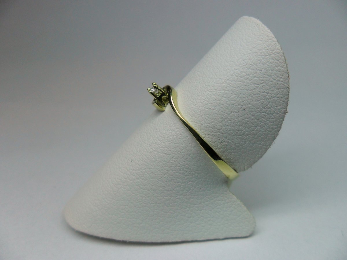 Gedraaide Fantasie Ring 1st. Geelgoud